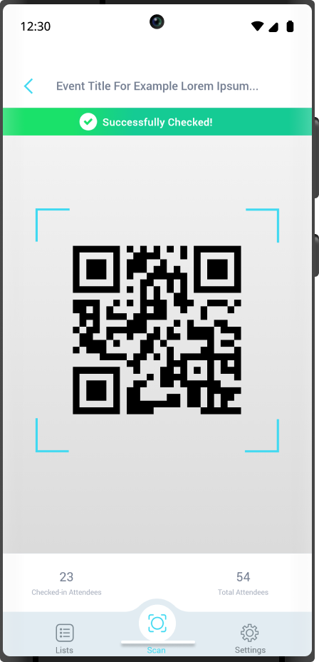 QR code scanning functionality