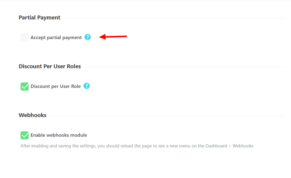 partial payment