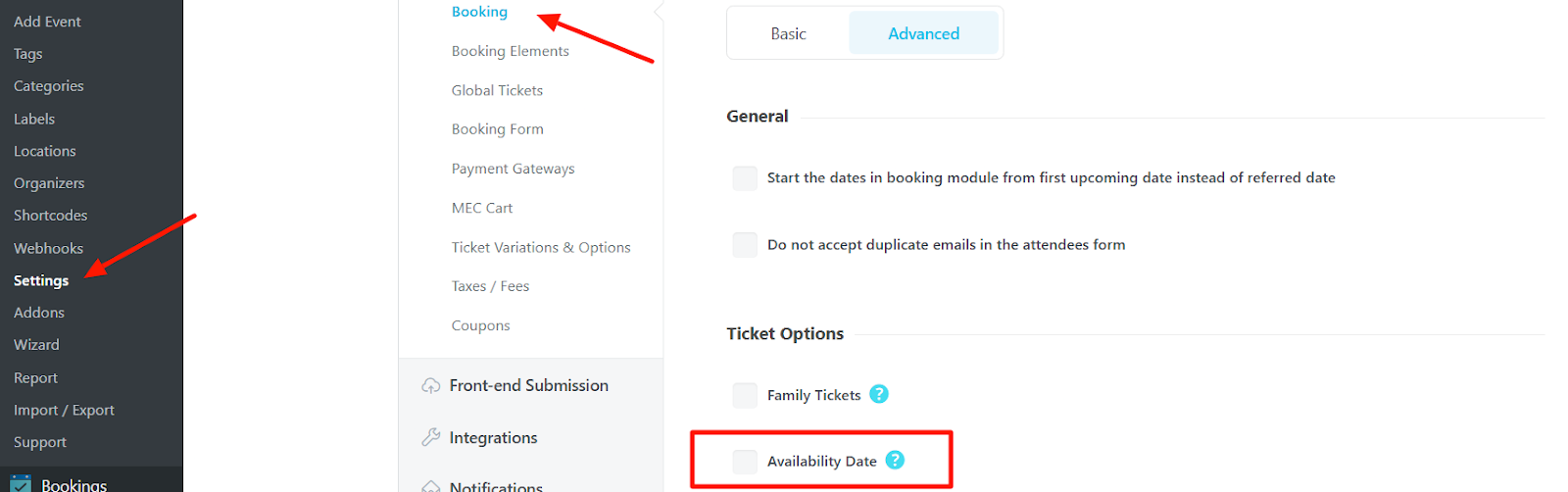 Ticket option