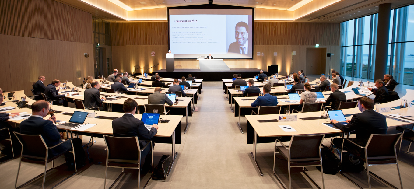 Cabaret Style (Half-Round Tables) Event Seating Arrangement