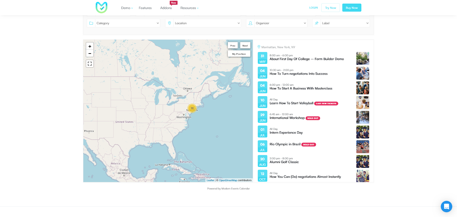Modern Events Calendar offers map and location modules | How to Plan a Conference