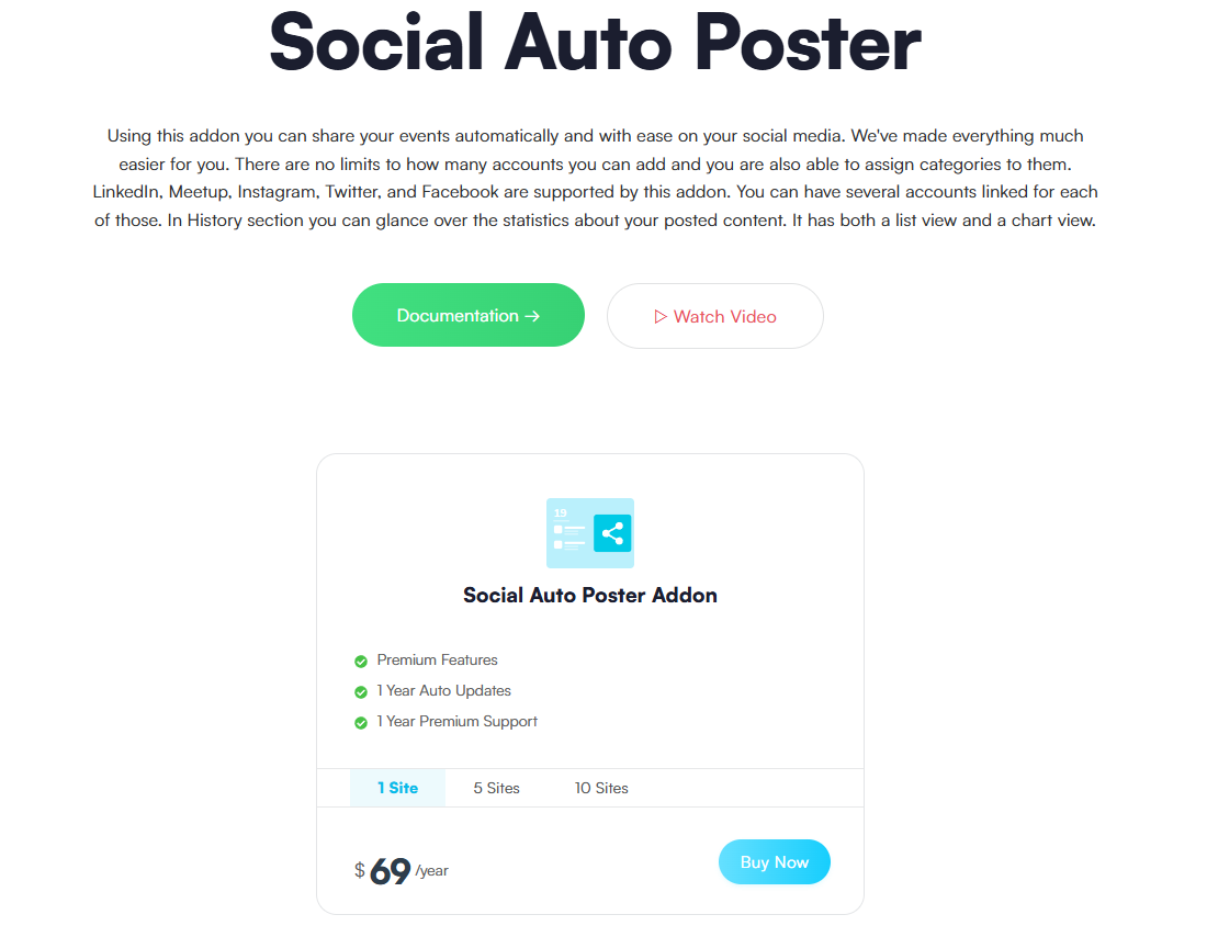 Social auto poster