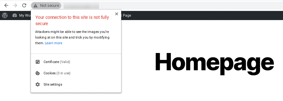wordpress error - Mixed Content Warnings