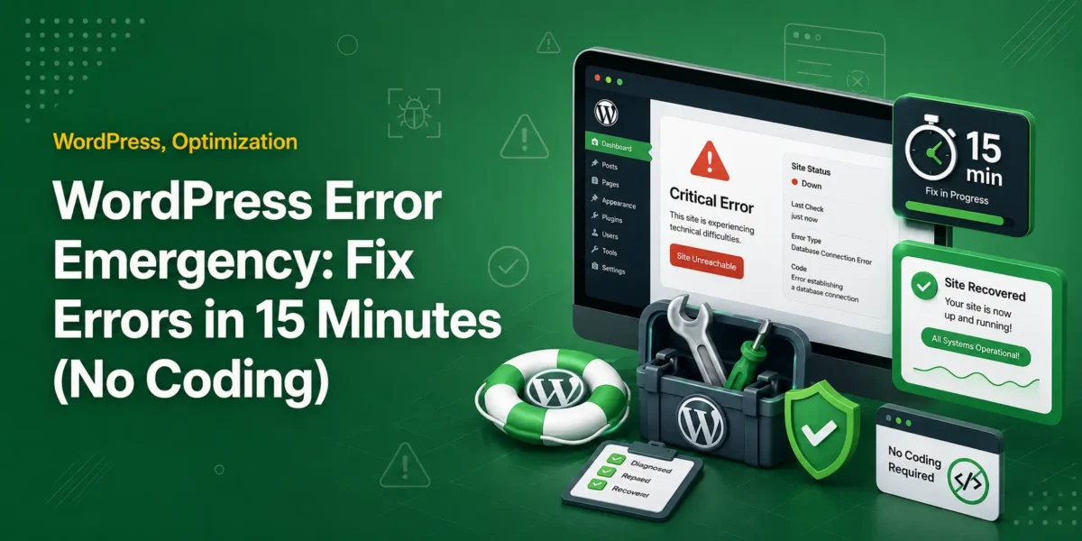 WordPress Error Emergency Fix Critical Downtime in 15 Minutes