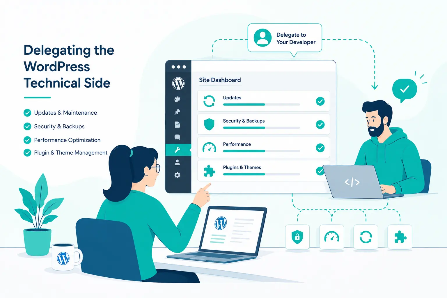 Wordpress technical side - Delegating Event Planning Tasks: A Guide for WordPress-Based Businesses