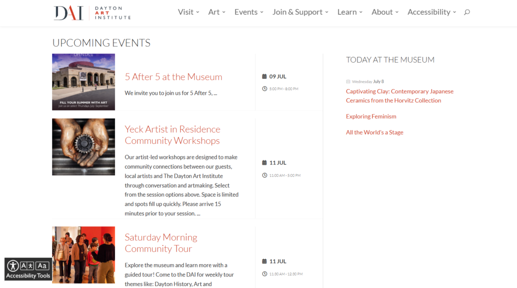 event website example