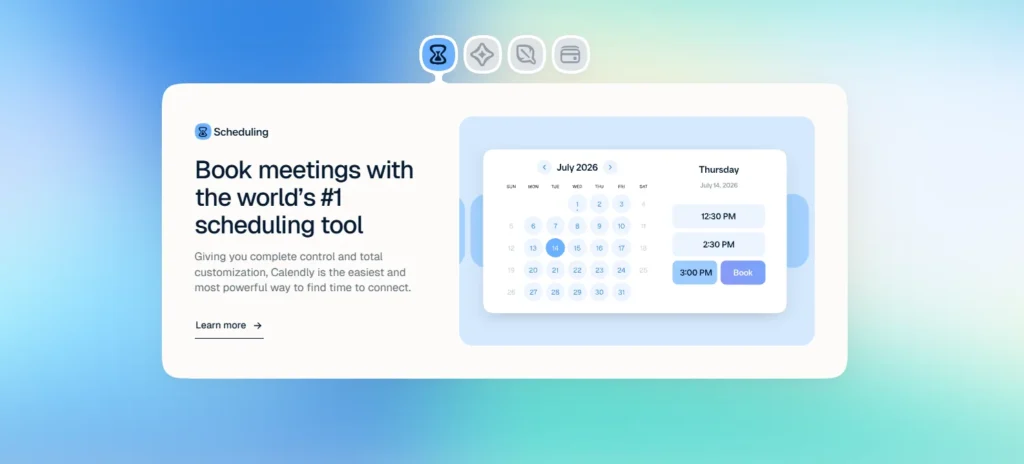 Calendly scheduling page for booking meetings