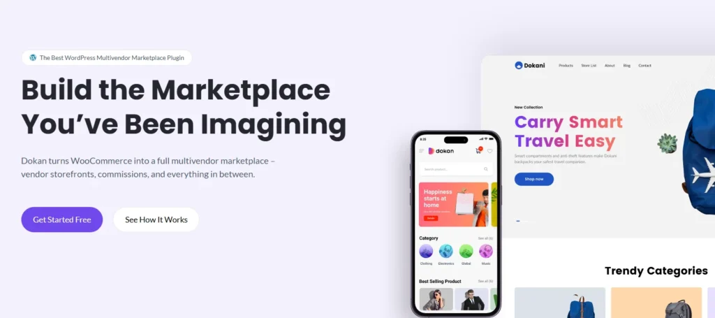 Dokan multivendor marketplace plugin for WooCommerce