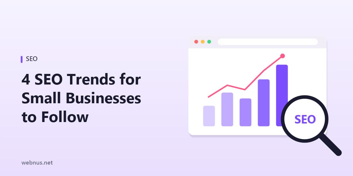 SEO trends for small businesses: growing search traffic chart in a browser window with a magnifying glass