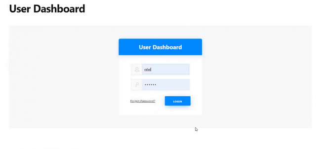 User Dashboard Login Form - Modern Events Calendar