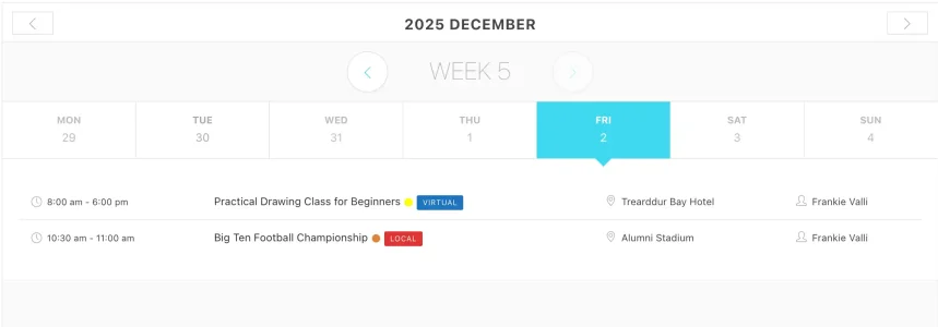 Modern Events Calendar 31