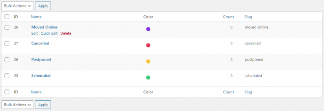 Event Schema Colors | Modern Events Calendar SEO