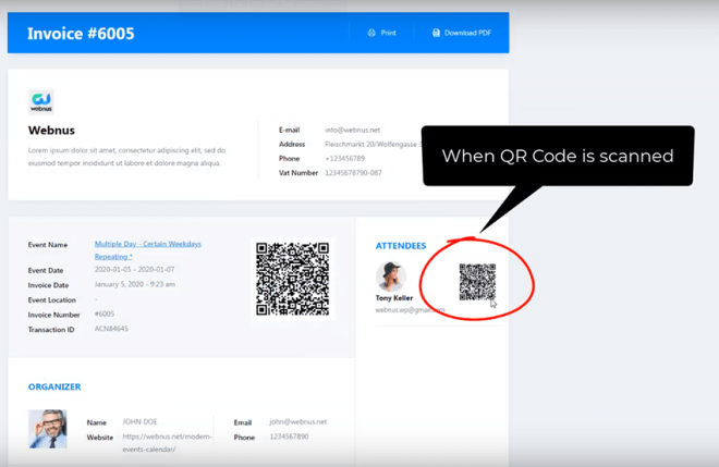 QR Code | Sell Events with Ticket & Invoice Addon QR Code | Sell Events with Ticket & Invoice Addon