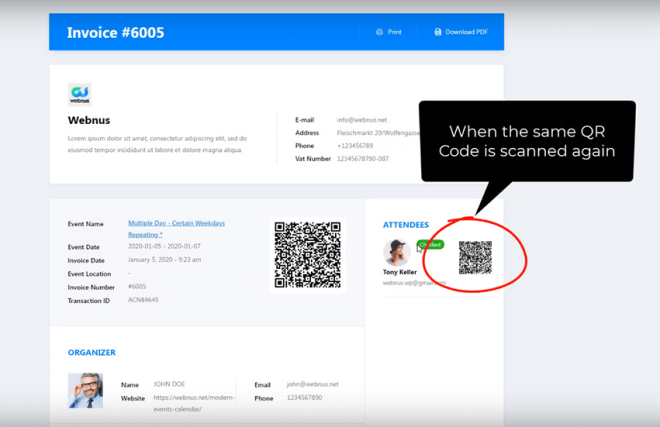 Rescan QR Code | Sell Events with Ticket & Invoice Addon Rescan QR Code | Sell Events with Ticket & Invoice Addon