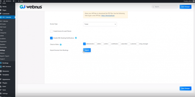 Import Invoices | Sell Events with Ticket & Invoice Addon