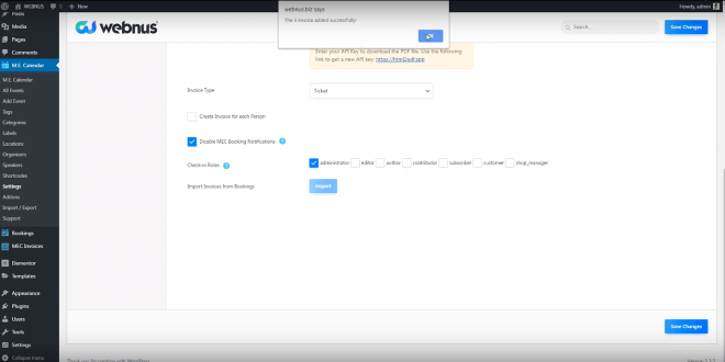 Successful Import of Invoices | Sell Events with Ticket & Invoice Addon Successful Import of Invoices | Sell Events with Ticket & Invoice Addon