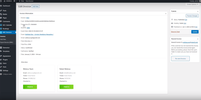 Edit Invoice | Sell Events with Ticket & Invoice Addon Edit Invoice | Sell Events with Ticket & Invoice Addon