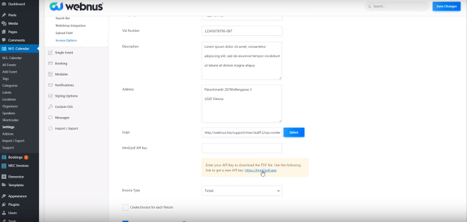 html2pdf API Key | Invoice Options | Sell Events with Ticket & Invoice Addon html2pdf API Key | Invoice Options | Sell Events with Ticket & Invoice Addon