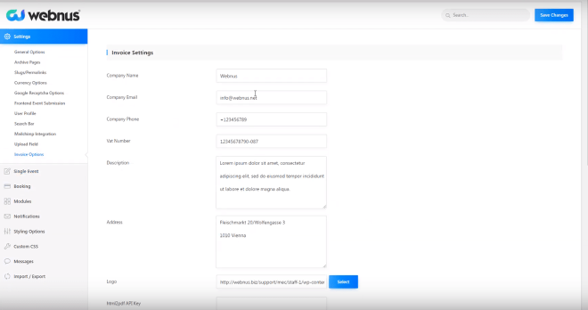 Invoice Options | Sell Events with Ticket & Invoice Addon Invoice Options | Sell Events with Ticket & Invoice Addon