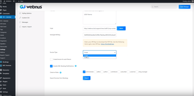 Invoice Type | Invoice Options | Sell Events with Ticket & Invoice Addon Invoice Type | Invoice Options | Sell Events with Ticket & Invoice Addon