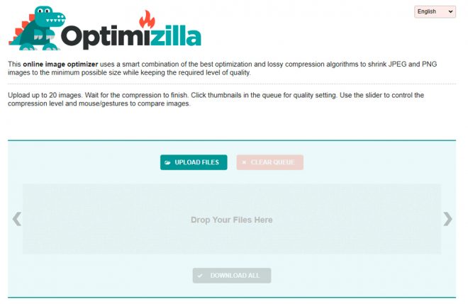 Optimizilla Image Compression Tool | Speed Up WordPress