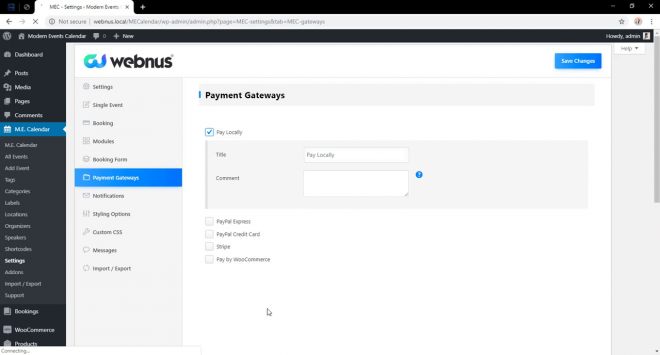 MEC Payment Gateways Settings | Modern Events Calendar