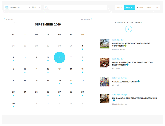 Modern Events Calendar Fluent-View Layouts Addon Review 5